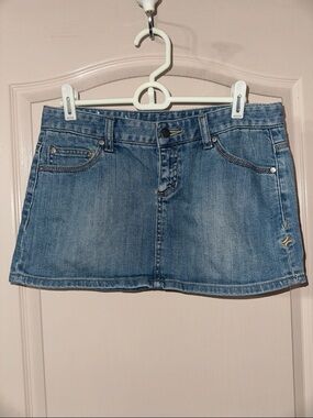 Hurley Light Blue Denim Mini Skirt